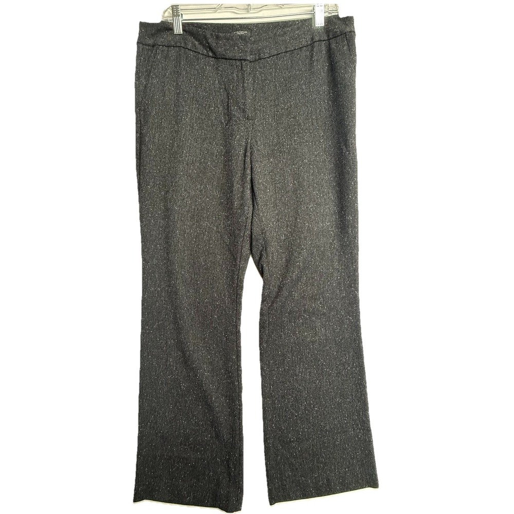 Ann Taylor Factory Pants 10P‎ Gray Tweed Wide Leg Career Womens